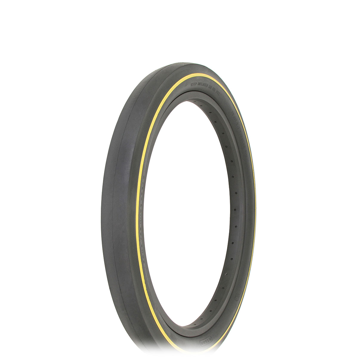 Tire 20 x 2.125 Black Yellow Line Side Wall IA-1521.